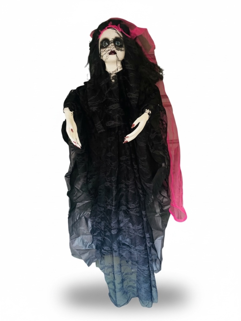 World Market 34” Creepy Gothic Bride Hanging Halloween Doll Décor